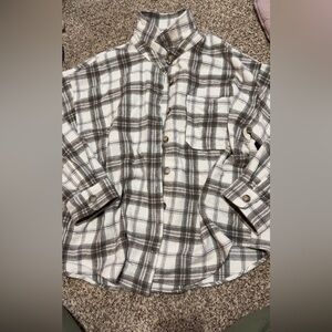 Plaid Button-Up Shirt